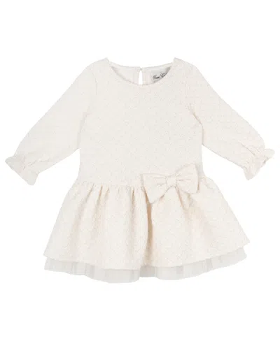 Rare Editions Baby Girl Knit Dress In Ivory