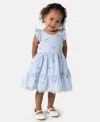 Rare Editions Baby Girls 2-piece Seersucker Dress With Matching Headband Set In Blue