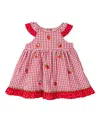 RARE EDITIONS BABY GIRL STRAWBERRY SEERSUCKER DRESS