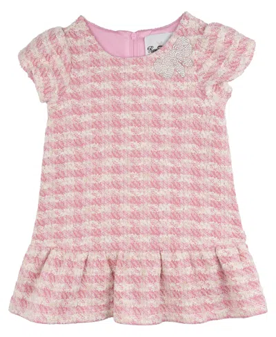 Rare Editions Baby Girl Tweed Dress In Pink