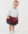 Rare Editions Baby Girls 2-piece Mixed Plaid Skirt And Bodysuit Set In Multi