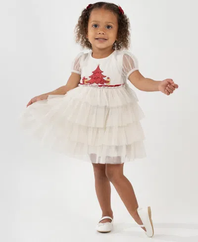 Rare Editions Baby Girls 2-piece Sparkle Tulle Dress And Panty Set In Multi