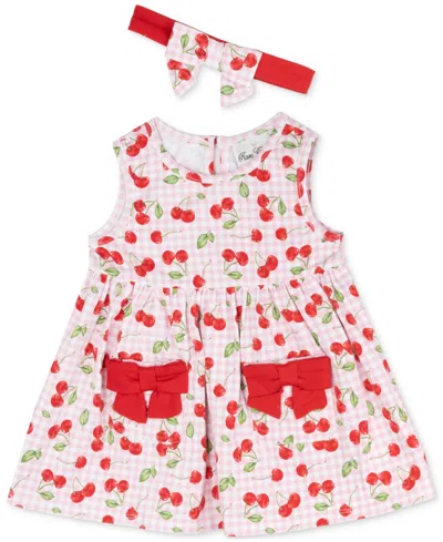 Rare Editions Baby Girls Daisy-print Tank Dress With Pockets & Headband, 2 Piece Set