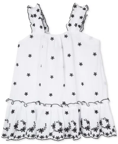 Rare Editions Baby Girls Ruffled Eyelet Dress In White