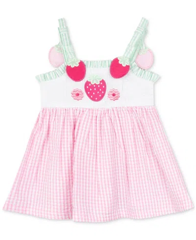 Rare Editions Baby Girls Strawberry Seersucker Dress