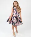 Rare Editions Big Girls Asymmetrical Mikado Social Dress In Multi