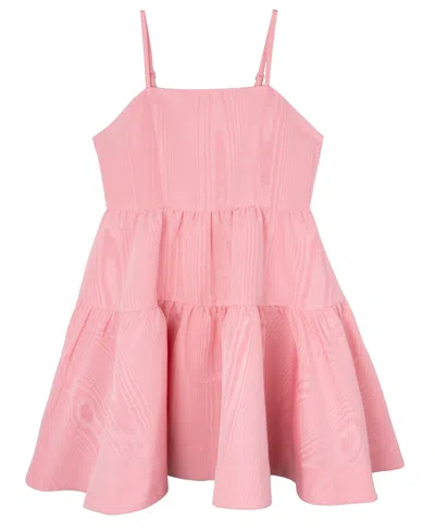 Rare Editions Kids' Big Girls Empire Waist Social Dress In Pink