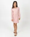 Rare Editions Big Kid Girls Long Sleeve A-line Dress In Pink
