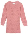 Rare Editions Big Girls Pointelle Sweater Dress In Multi