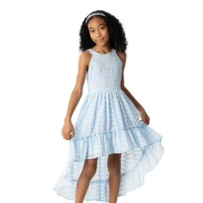 Rare Editions Big Kid Girls Embellished Sleeveless Flower Girl Satin A-line Dress In Black