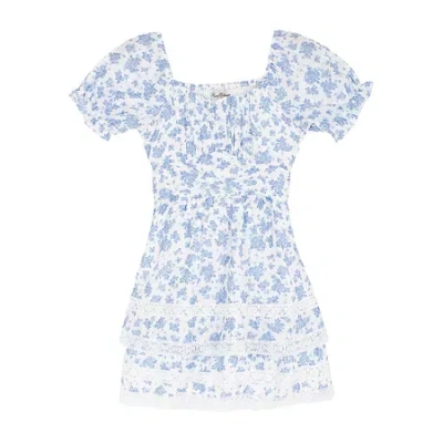 Rare Editions Big Kid Girls Short Sleeve A-line Dress In Blue