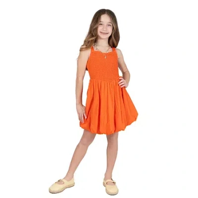 Rare Editions Big Kid Girls Sleeveless A-line Dress In Orange