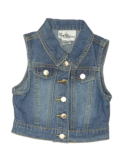 Pre-owned Rare Editions Kids' Denim Vest In Blue
