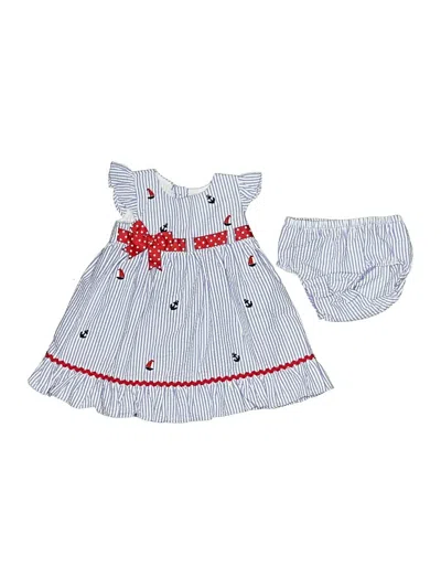 Pre-owned Rare Editions Babies' Dress In Blue