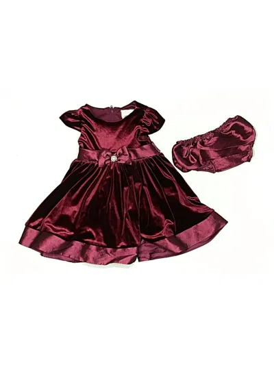 Pre-owned Rare Editions Kids' Dress In Burgundy