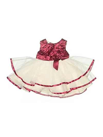 Pre-owned Rare Editions Babies' Dress In Burgundy