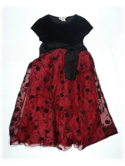Pre-owned Rare Editions Kids' Dress In Burgundy
