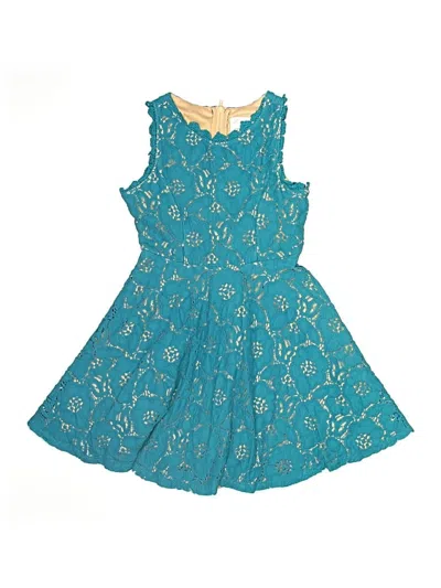 Pre-owned Rare Editions Kids' Dress In Teal