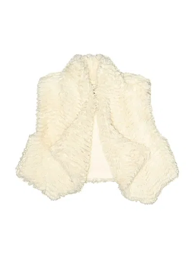 Pre-owned Rare Editions Kids' Faux Fur Vest In Ivory