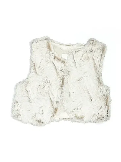 Pre-owned Rare Editions Kids' Faux Fur Vest In White