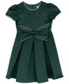 Rare Editions Girls 2t-6x Bow Detail Dress In Green