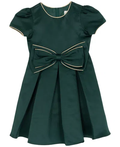 Rare Editions Kids' Girls 2t-6x Bow Detail Dress In Green