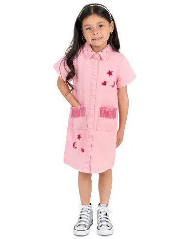 Rare Editions Kids' Girls' 2t-6x Short-sleeve Dress In Pink