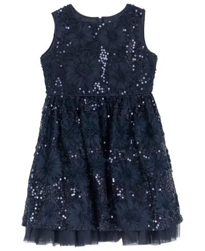 Rare Editions Kids' Girls 4t-6x Sleeveless Party Dress In Blue