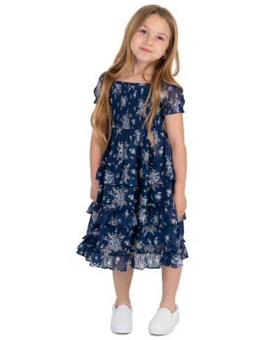 Rare Editions Big Kid Girls Short Sleeve A-line Dress In Multi