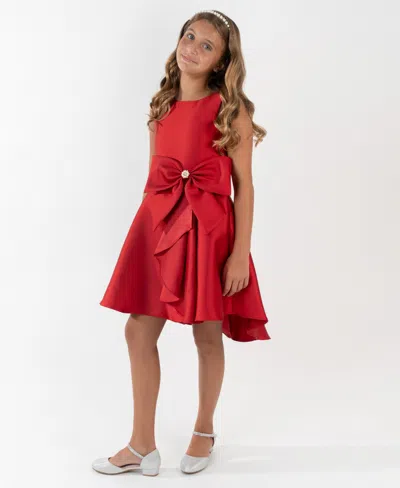 Rare Editions Kids' Girls 7-16 Sleeveless Hi-low Dress In Red