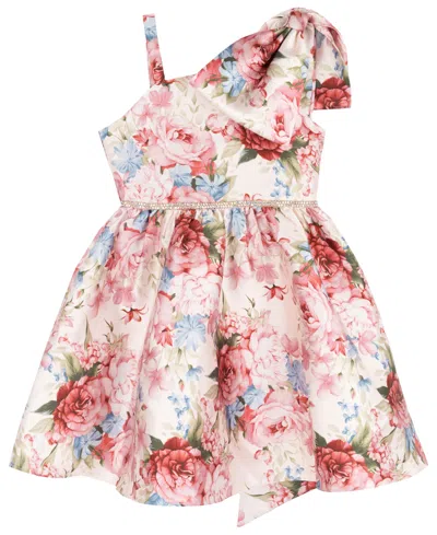Rare Editions Kids' Girls' 7-16 Printed Mikado Dress In Multi
