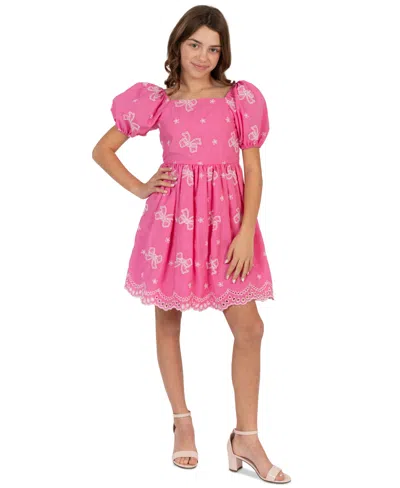 Rare Editions Kids' Girls 7-16 Short-sleeve Dress In Pink