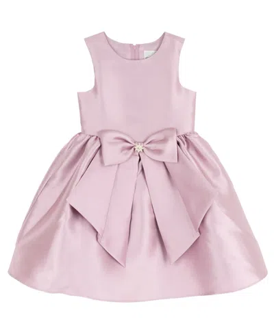 Rare Editions Kids' Girls' 7-16 Solid Mikado Drop Waist Dress In Mauve