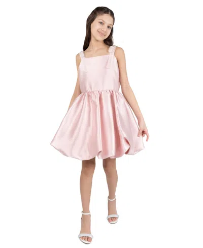 Rare Editions Kids' Girls' 7-16 Square-neck Sleeveless Dress In Neutral