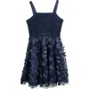 Rare Editions Kids' 3-d Butterfly Dress In Blue