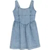 Rare Editions Kids' Acid Washed Denim Corset Dress In Blue