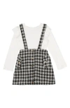 Rare Editions Kids' Layered Long Sleeve Dress In White