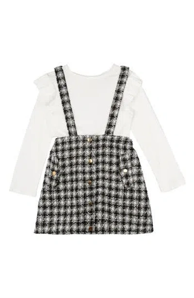 Rare Editions Kids' Layered Long Sleeve Dress In White