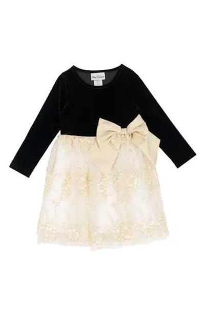 Rare Editions Kids' Mixed Media Party Dress In Black