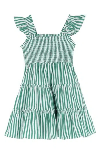 Rare Editions Kids' Tiered Smocked Sundress In Green