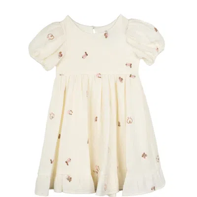 Rare Editions Kids' Western Gauze Dress In Neutral