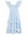Rare Editions Big Girls Floral Chiffon Dress In Blue