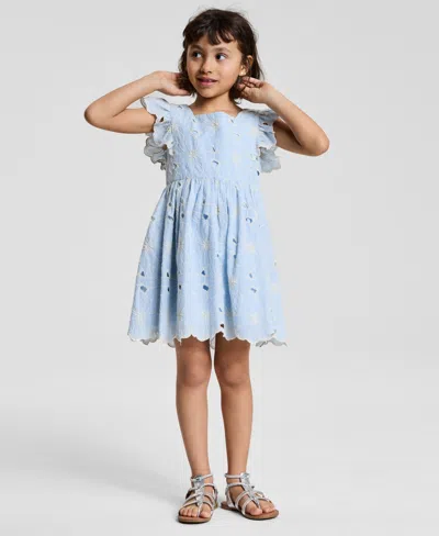 Rare Editions Kids' Little Girls Enlarged Flora Eyelet Dress