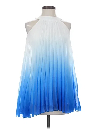 Pre-owned Rare Editions Tank Top Blue Halter Neckline Tops