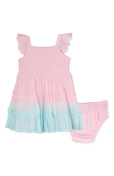 Rare Editions Babies'  Tie-dye Gauze Dress & Bloomers Set
