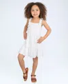 Rare Editions Toddler And Little Girls Clip-dot Shadow Strip Dress