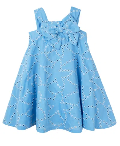 Rare Editions Kids' Toddler & Little Girls 3d Embroidered Dress In Blue