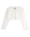 Rare Editions Little Girls Imitation-pearl Cardigan In Off White