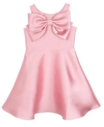 Rare Editions Kids' Toddler And Little Girls Mikado Bow Bodice Dress