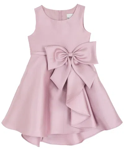 RARE EDITIONS TODDLER AND LITTLE GIRLS MIKADO CASCADE BOW DRESS